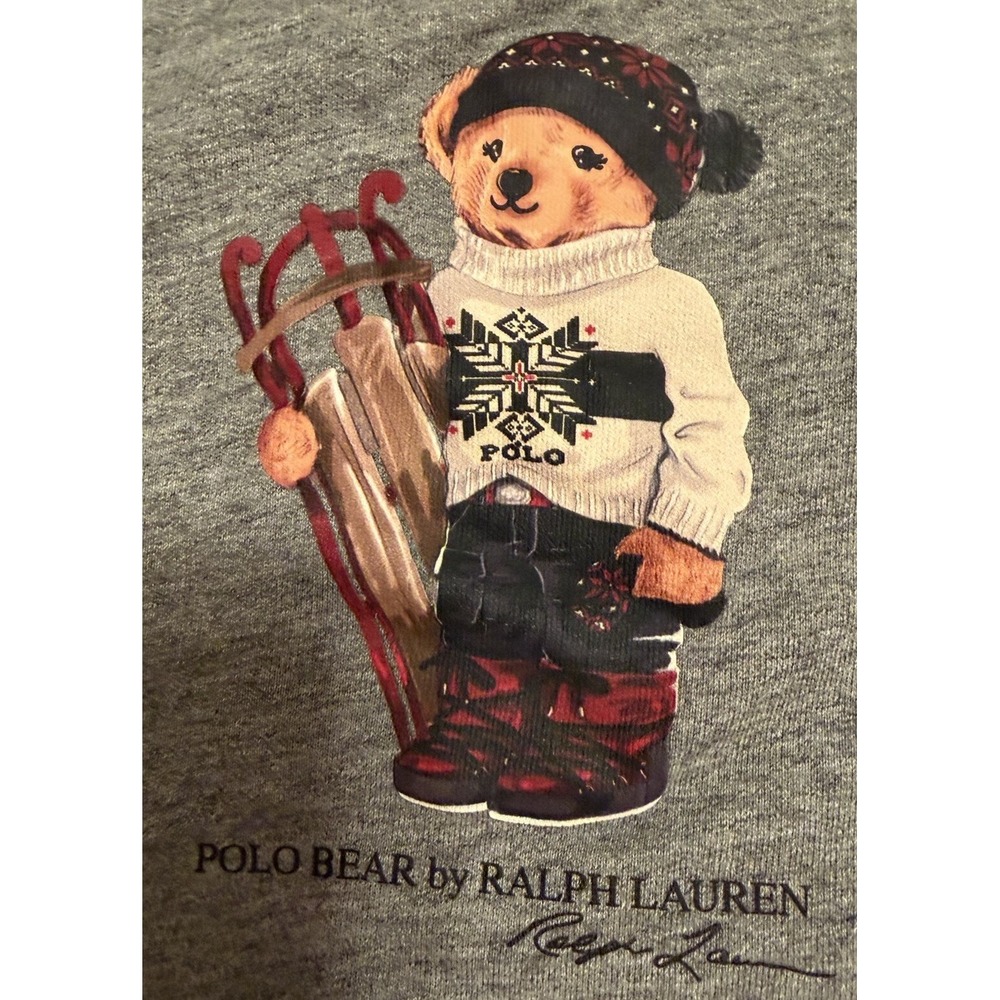 Polo Ralph Lauren Polo Bear Kids‎ Sweatshirt Size 5 Ski Winter Cozy Preppy - Picture 4 of 4